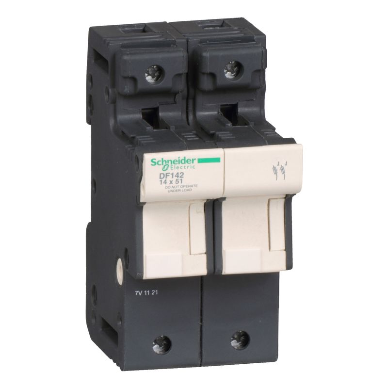 DF142, Fuse carrier TeSys DF, 2P, 50A, 690V AC, fuse size 14x51mm