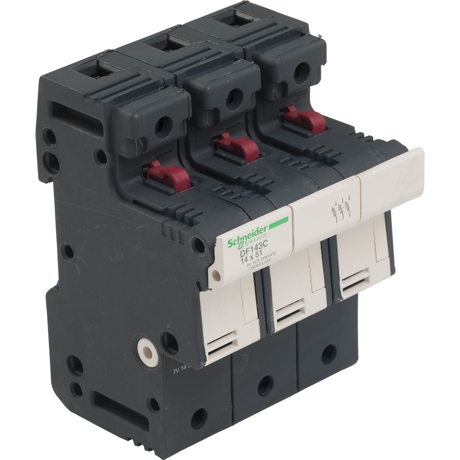 DF143C, Fuse carrier TeSys DF, 3P, 50A, 690V AC, fuse size 14x51mm