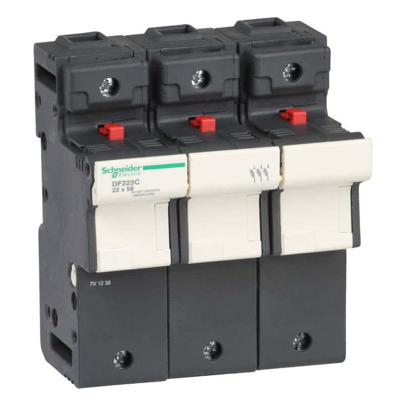 DF223C, Fuse carrier TeSys DF, 3P, 125A, 690V AC, fuse size 22x58mm