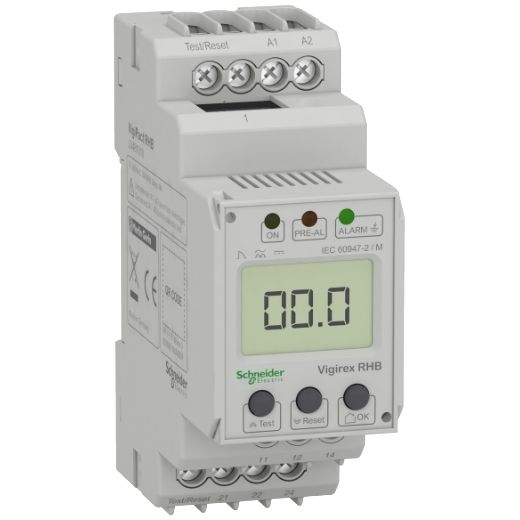 LV481010, Earth leakage relay VigiPacT RHB, B type, 30mA..3A, 1..10s, 100..250V AC/DC
