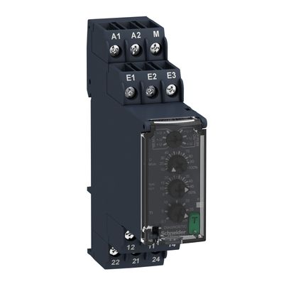 RM22UA33MR, Over and undervoltage control relay RM22, 8A, 2CO, 0.1..30s, 15..500V AC/DC, 24..240V AC/DC