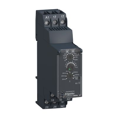RE22R2QGMR, Star-Delta timer relay RE22, 8A, 2CO, 0.05s..300h, 24..240V AC/DC