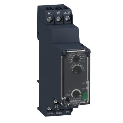 RE22R2ACMR, On and Off timer relay RE22, 8A, 2CO, 0.05s..300h, 24..240V AC DC
