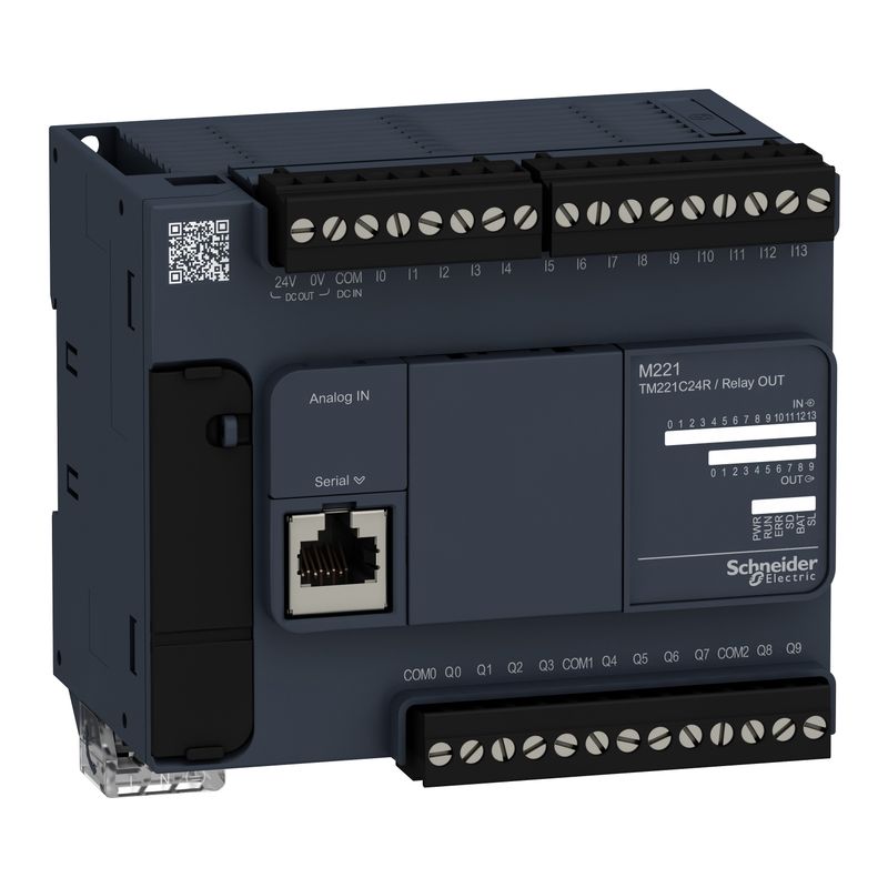 TM221C24R, Logic controller M221, 24 IO, relay