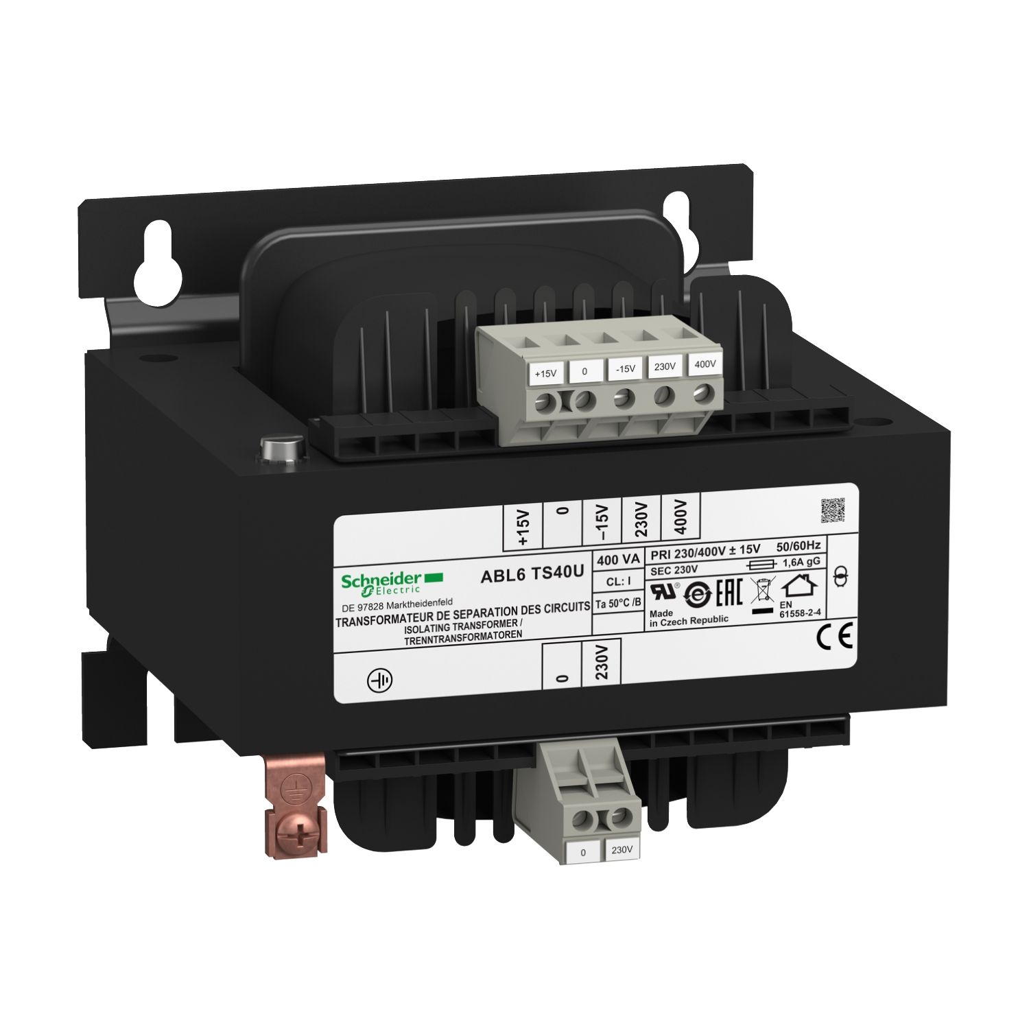 ABL6TS40U, Voltage transformer ABL6, 230..400 V, 1x230V, 400VA