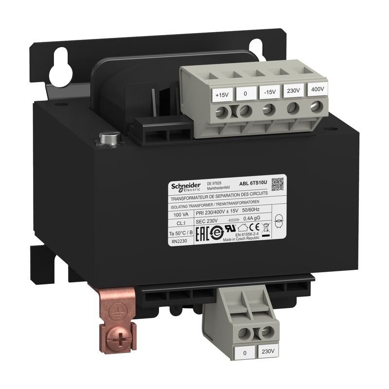 ABL6TS10U, Voltage transformer ABL6, 230..400 V, 1x230V, 100VA
