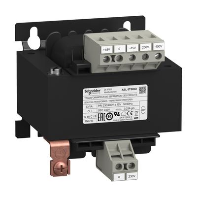 ABL6TS06U, Voltage transformer ABL6, 230..400 V, 1x230V, 63VA