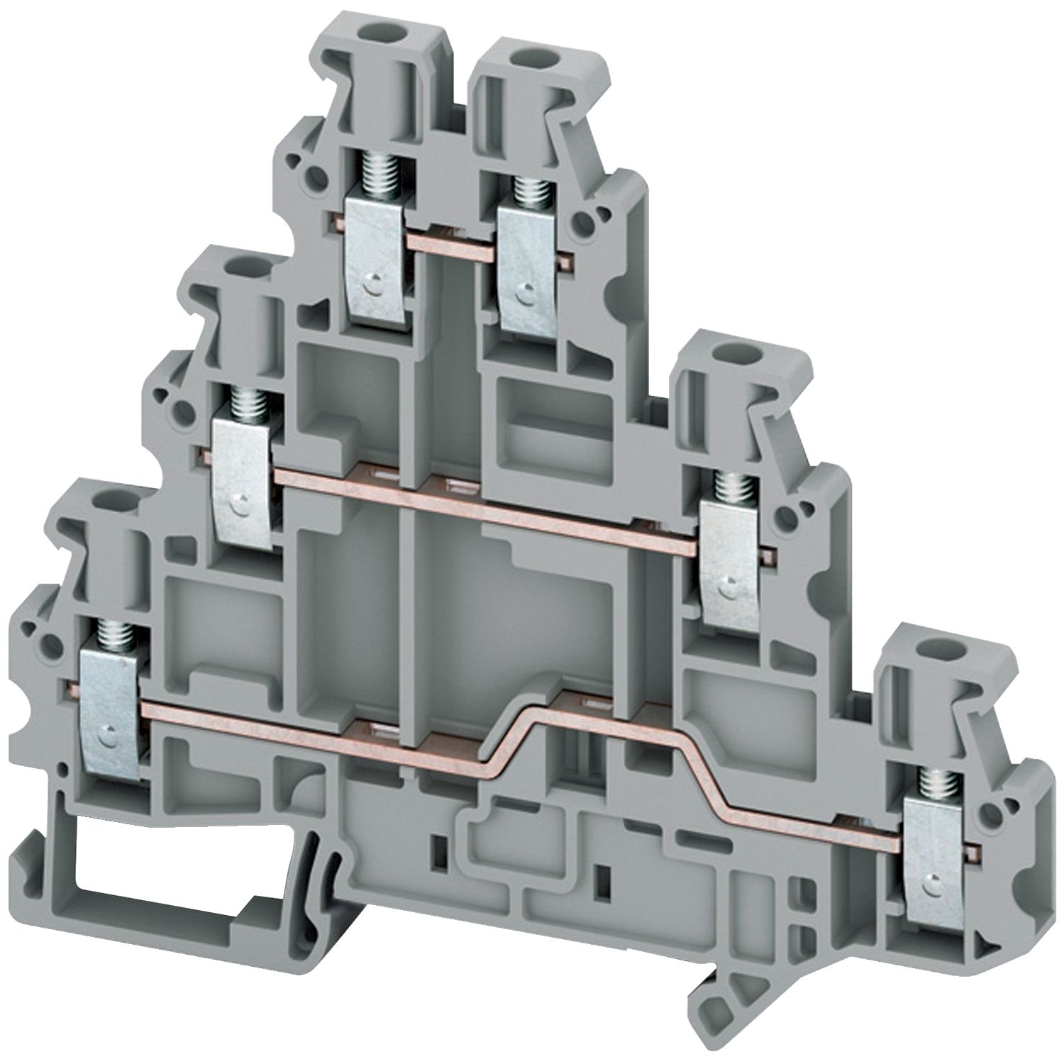 NSYTRV26T, Terminal block Linergy NSYTRV, 2.5mm², 20A, 3-level, grey