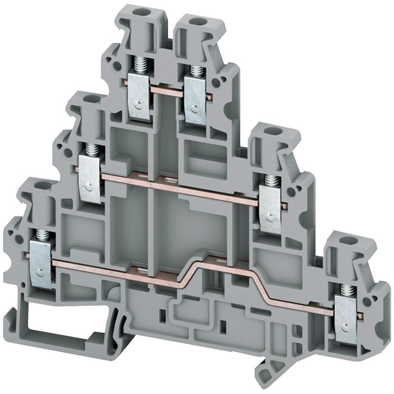 NSYTRV26T, Terminal block Linergy NSYTRV, 2.5mm², 20A, 3-level, grey