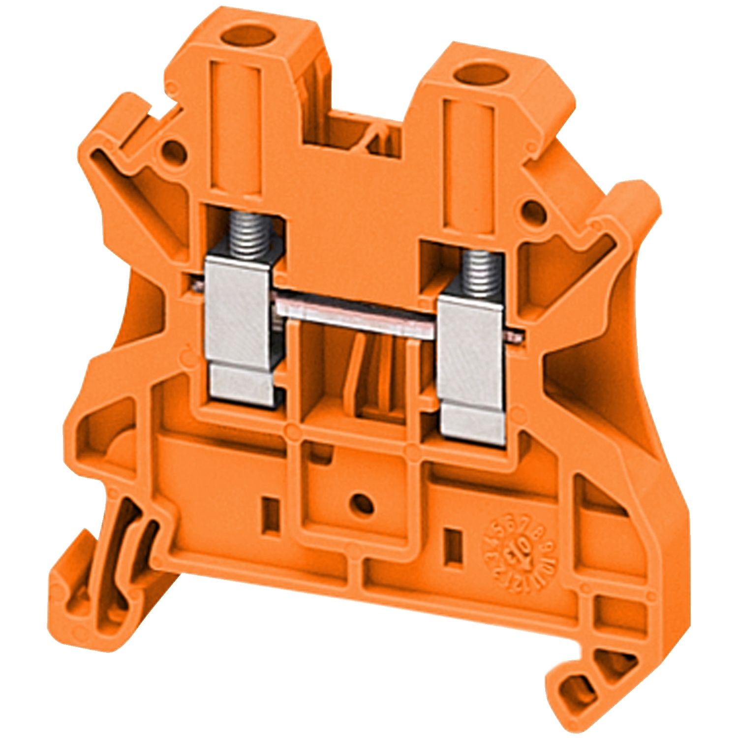 NSYTRV42AR, Terminal block Linergy NSYTRV, passthrough, 4mm², 32A, single-level, orange