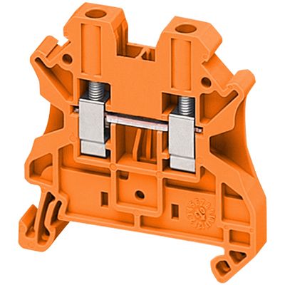 NSYTRV42AR, Terminal block Linergy NSYTRV, passthrough, 4mm², 32A, single-level, orange