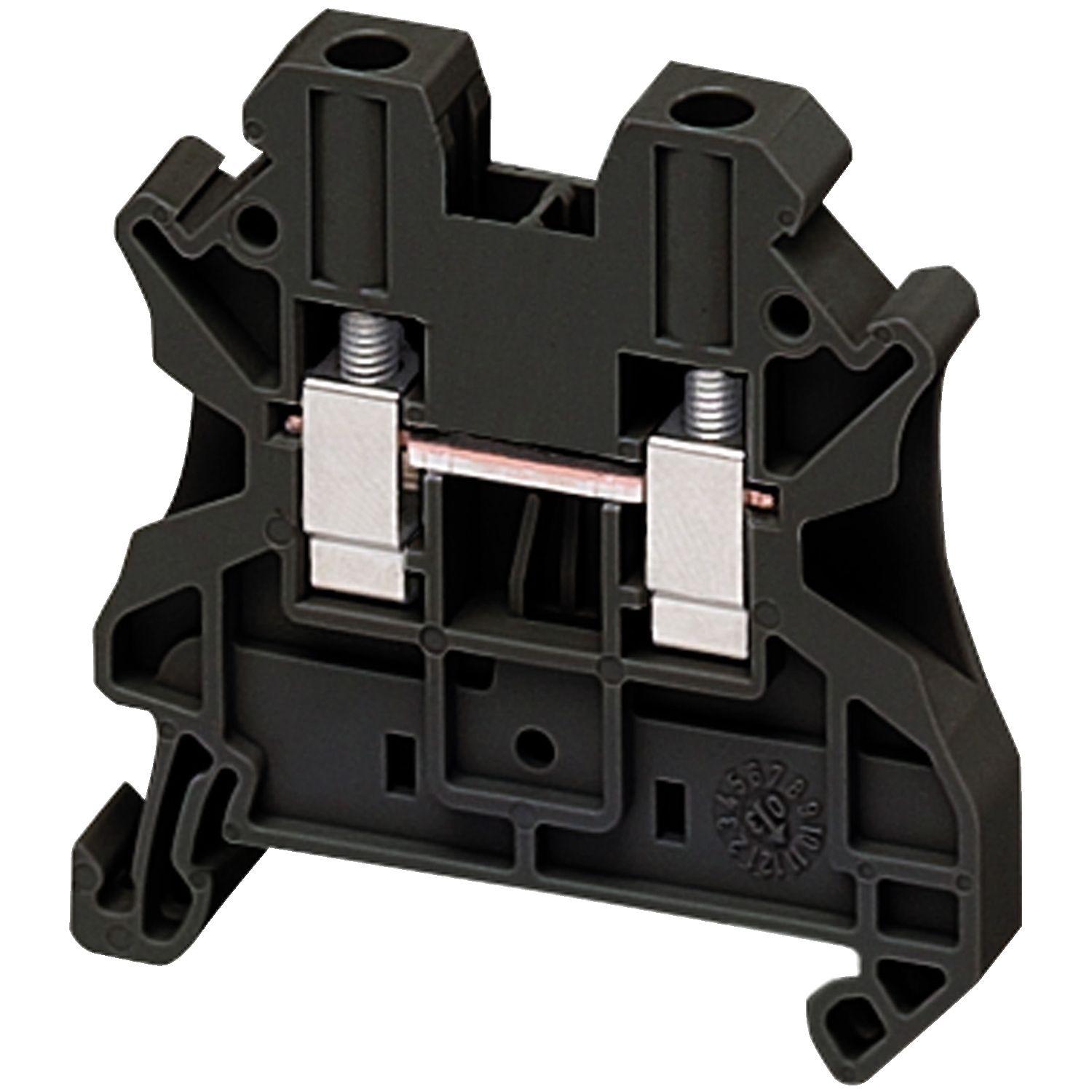 NSYTRV42BK, Terminal block Linergy NSYTRV, passthrough, 4mm², 32A, single-level, black