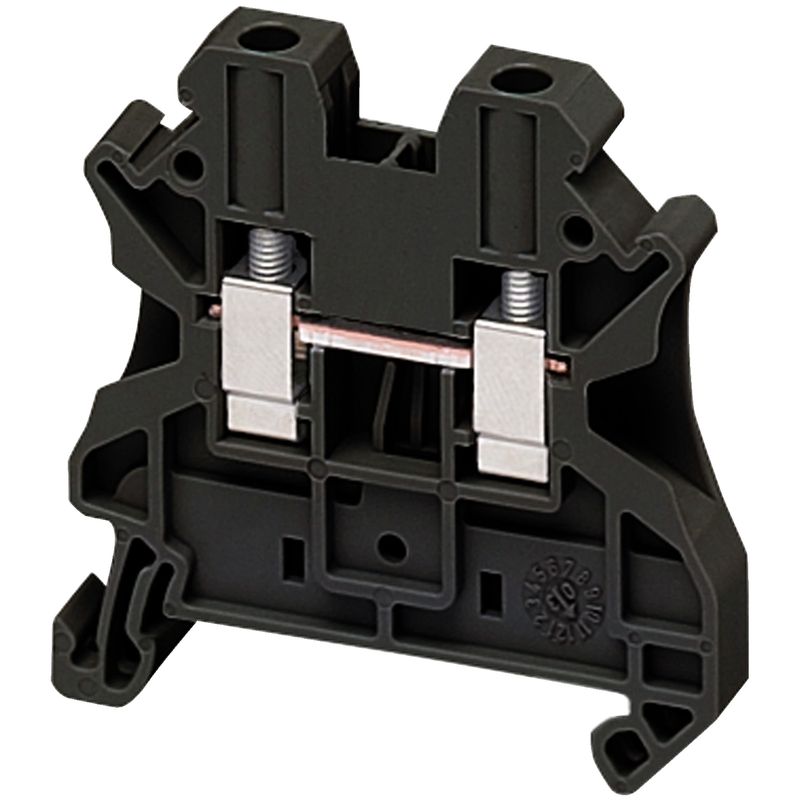 NSYTRV42BK, Terminal block Linergy NSYTRV, passthrough, 4mm², 32A, single-level, black