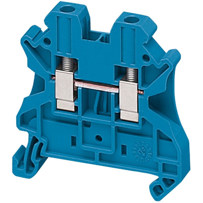 NSYTRV42BL, Terminal block Linergy NSYTRV, passthrough, 4mm², 32A, single-level, blue