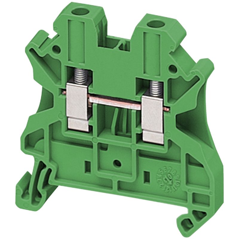NSYTRV42GN, Terminal block Linergy NSYTRV, passthrough, 4mm², 32A, single-level, green