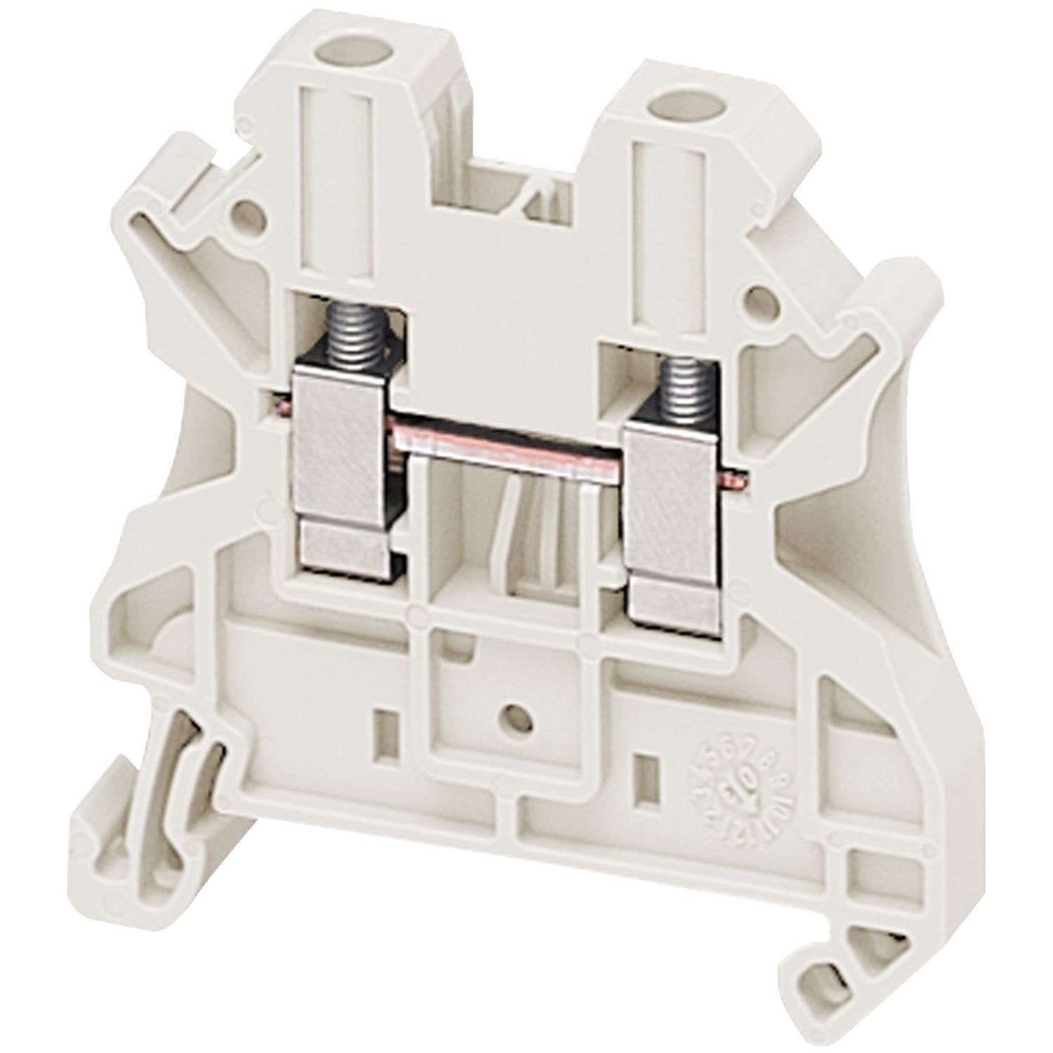 NSYTRV42WH, Terminal block Linergy NSYTRV, passthrough, 4mm², 32A, single-level, white