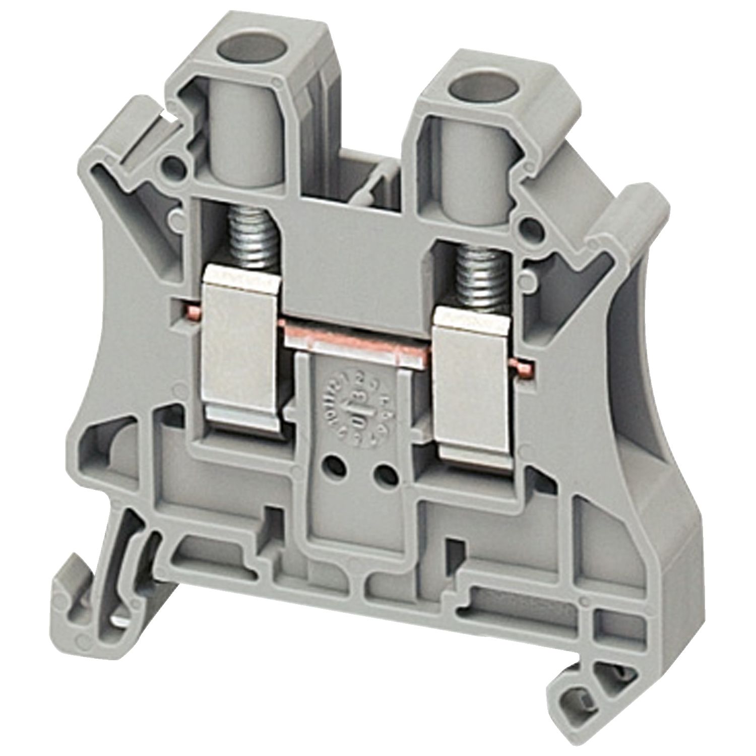 NSYTRV62, Terminal block Linergy NSYTRV, passthrough, 6mm², 41A, single-level, grey