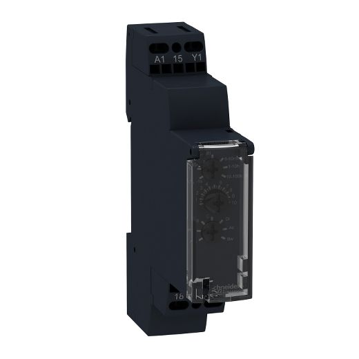 RE17RMMW, 10 Multifunction timer relay RE17, 8A, 1CO, 1s..100h, 12..240V AC/DC