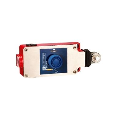 XY2CH13250, Latching emergency stop rope pull switch XY2, 1NC+1NO, booted pushbutton