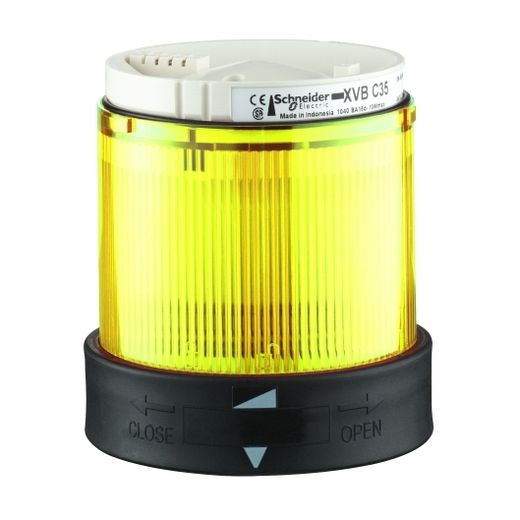 XVBC2B8, Illuminated LED unit XVB, Ø70, steady, yellow, 24V AC/DC
