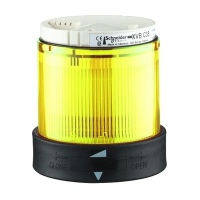 XVBC2B8, Illuminated LED unit XVB, Ø70, steady, yellow, 24V AC/DC