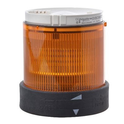 XVBC2B5, Illuminated LED unit XUB, Ø70, steady, yellow, 24V AC/DC