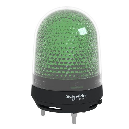 XVR3B03S, Illuminated beacon XVR, Ø100, green, buzzer 70..90dB, LED, 12..24V DC