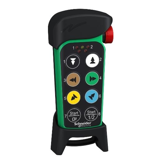 ZART8LS, Remote control eXLhoist ZAR, 5 LED, 6 motion push buttons, 2 auxiliary push buttons