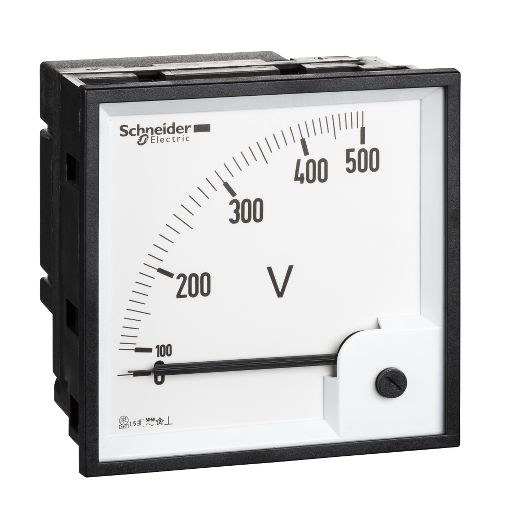 16075, Analog voltmeter VLT, 96x96mm, 0..500V