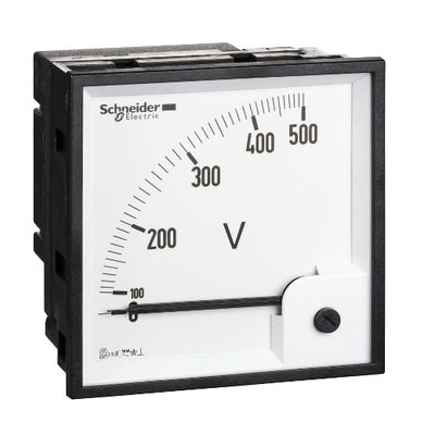 16075, Analog voltmeter VLT, 96x96mm, 0..500V
