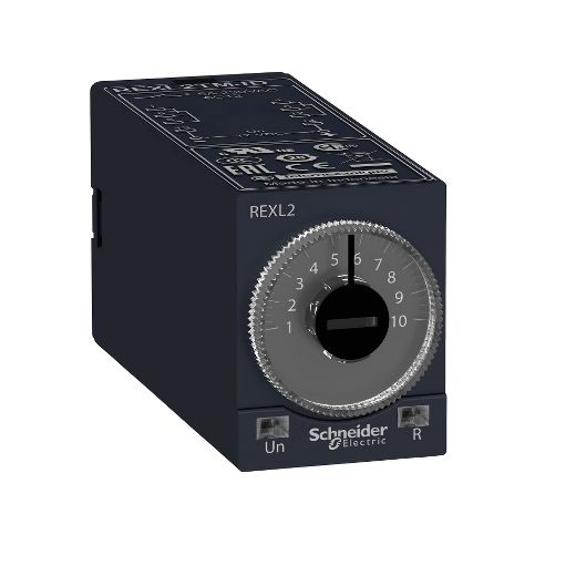 REXL2TMP7, On delay timer REXL, 5A, 2CO, 0.1s..100h, 230V AC