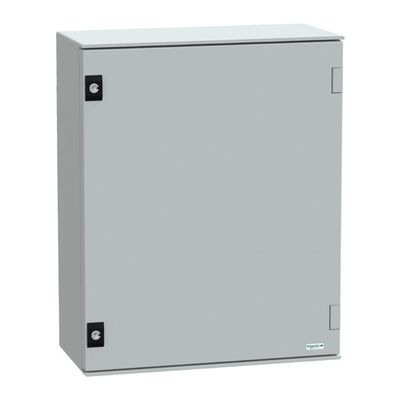 NSYPLM54G, Wall mounted polyester enclosure Thalassa PLM, plain door, 530x430x200mm, IP66