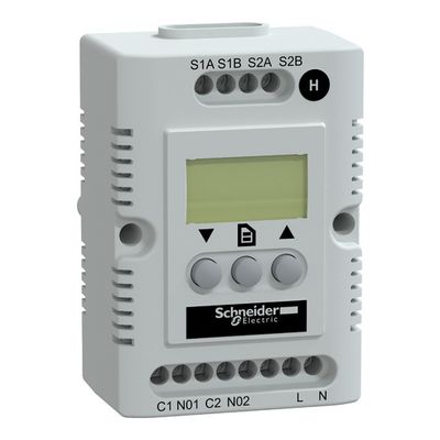 NSYCCOHY230VID, Electroni hygrostat ClimaSys CC, Hr 20..80%, OLED screen, 20..240V AC