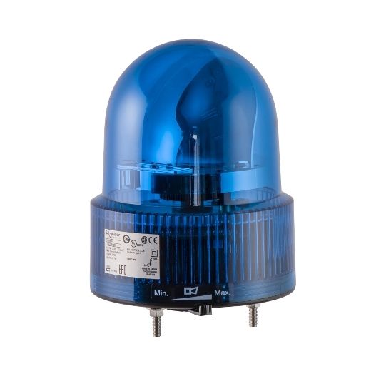 XVR12B06S, Rotating beacon XVR, Ø120, blue, buzzer 50..90dB, LED, 24V AC/DC