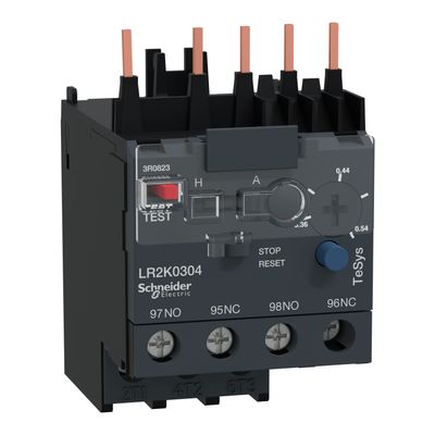 LR2K0304, Thermal overload relay TeSys K, 0.36..0.54A, class 10A