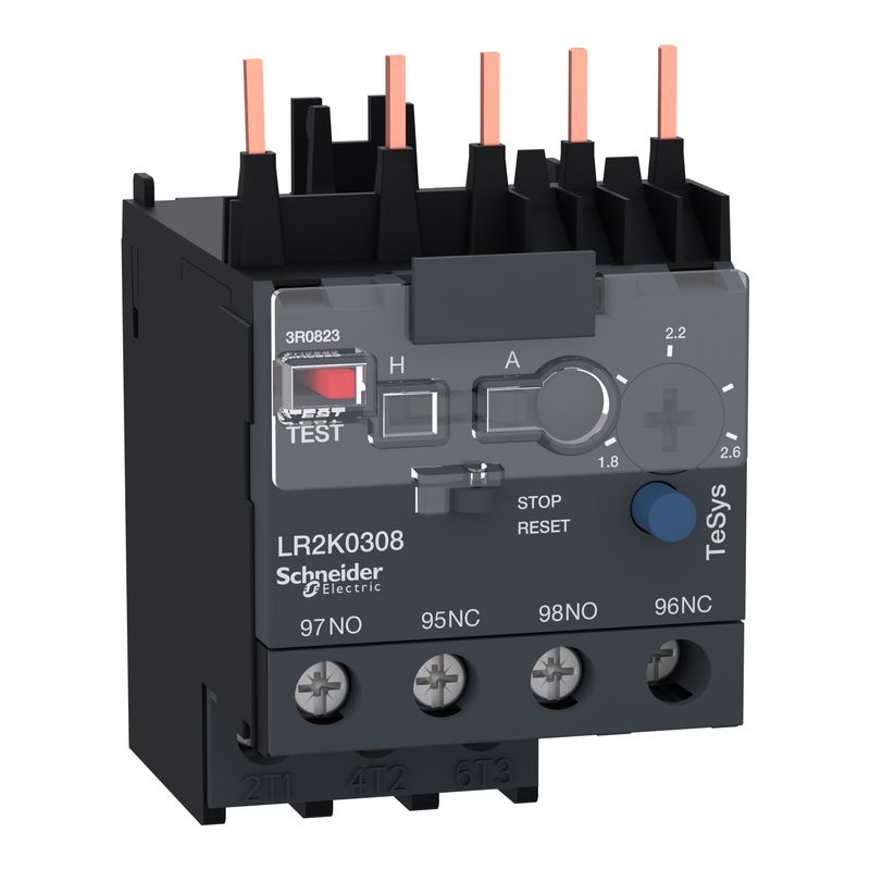 LR2K0308, Thermal overload relay TeSys K, 1.8..2.6A, class 10A