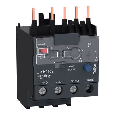LR2K0308, Thermal overload relay TeSys K, 1.8..2.6A, class 10A
