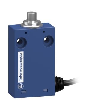 XCMH2110L1, Miniature limit switch XCMH, plastic, metal plunger, 1NC+1NO, snap, cable 1m