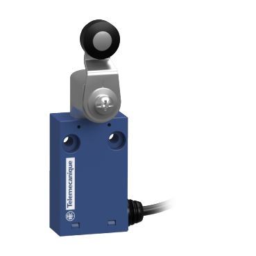 XCMH2115L1, Miniature limit switch XCMH, plastic, metal roller plunger, 1NC+1NO, snap, cable 1m