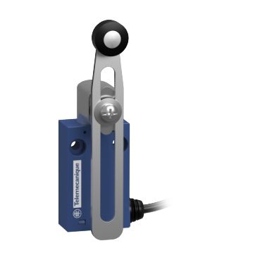 XCMH2145L1, Miniature limit switch XCMH, plastic, variable length thermoplastic roller level, 1NC+1NO, snap, cable 1m
