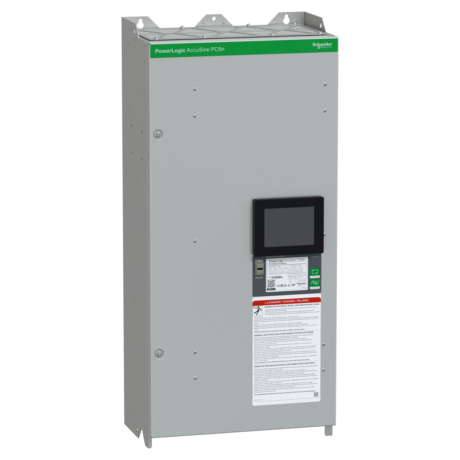 PCSN030Y4W20, Active harmonic filter PCSN, 30A, 208..415V AC, wall-mounted, IP20 enclosure