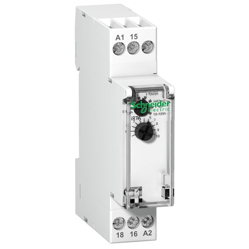 A9E16065, On delay timer relay iRTA,  8A, 1CO, 0.1..100h, 24..240V AC, 24V DC