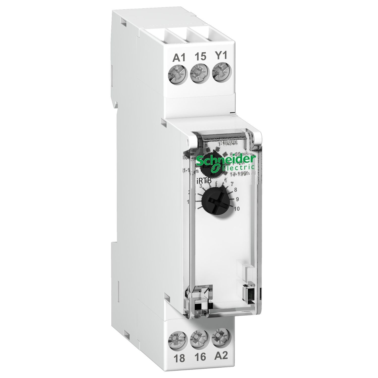 A9E16066, On delay timer relay iRTB,  8A, 1CO, 0.1..100h, 24..240V AC, 24V DC
