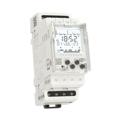 SHT-13/2, Programmable time switch, daily/weekly/yearly and astronomical SHT, 2CO, 16A, pulse, Wi-Fi, 24..240V AC/DC, reserve