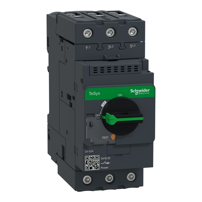 GV3L32, Motor circuit breaker TeSys Deca GV3, 3P, 32A, magnetic, EverLink terminals