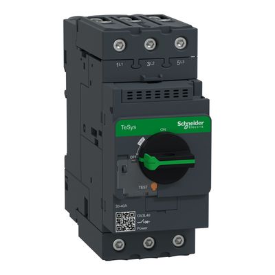 GV3L40, Motor circuit breaker TeSys Deca GV3, 3P, 40A, magnetic, EverLink terminals