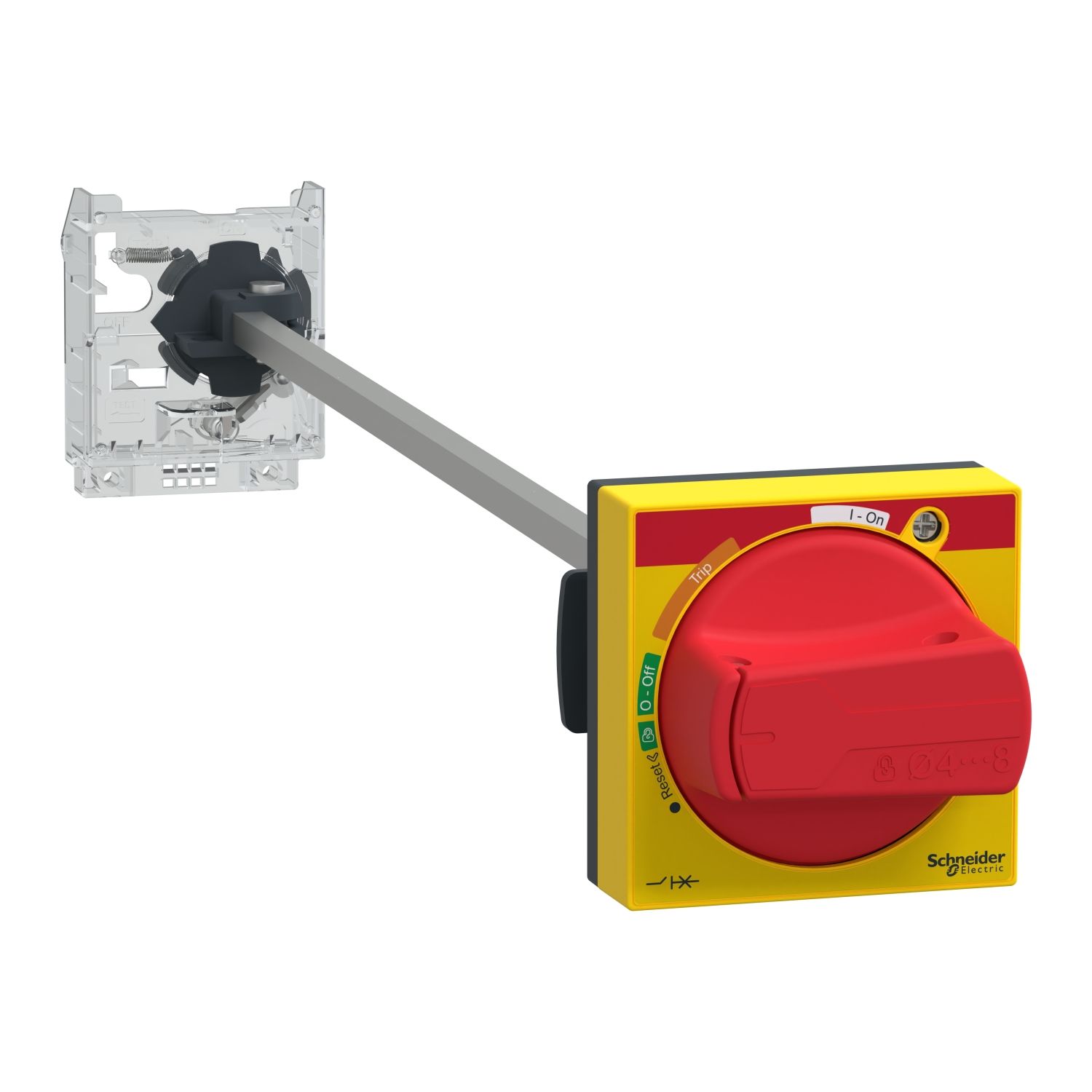 GV2APN02, Extended rotary handle kit TeSys Deca GV2, IP54, red handle, with trip indication, GV2L/GV2P