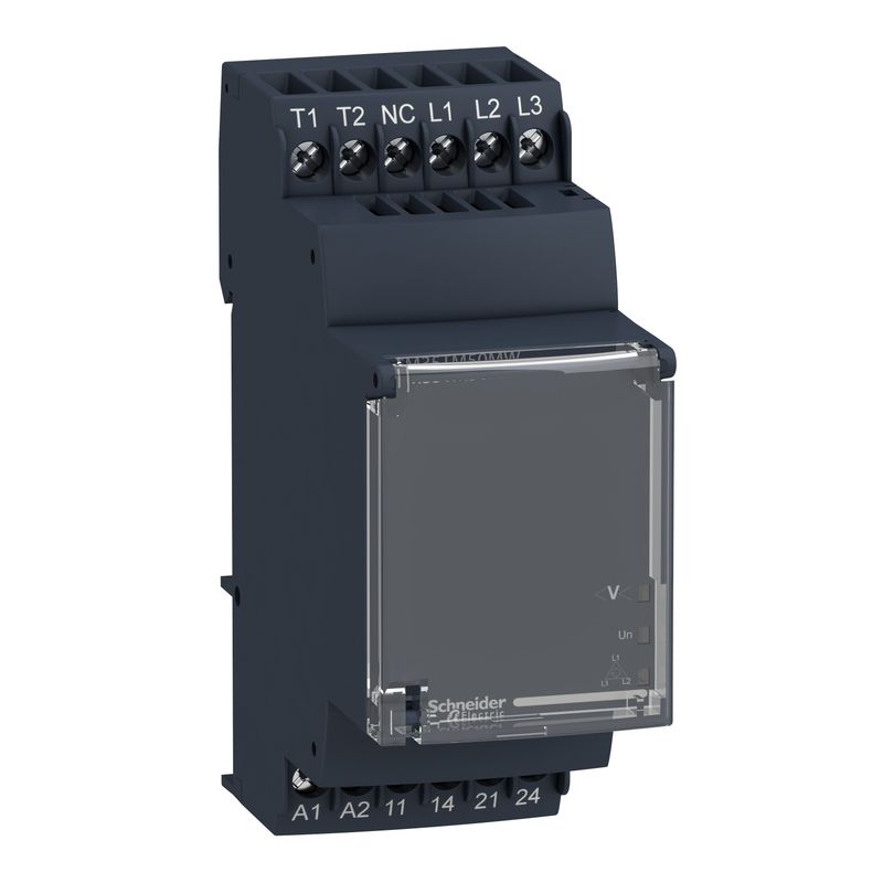 RM35TM50MW, 3 phase voltage and temperature control relay RM35, 5A, 2NO, 24..240V AC/DC