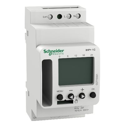 CCT15551, Programmable time switch IHP, 24h/7d, 1CO, 16A, SMARTw, 230V AC