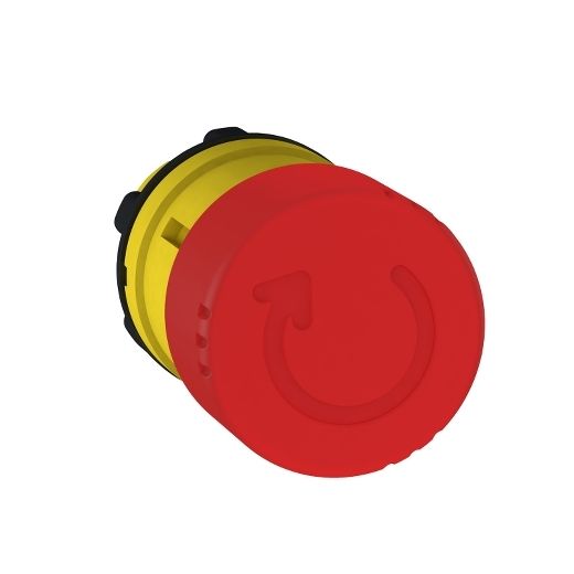 ZB5AS834, Emergency stop switch ZB5, Ø22, plastic, red mushroom 30mm, turn to release